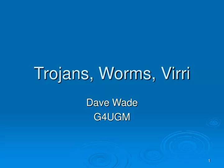 trojans worms virri