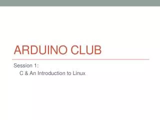 Arduino club