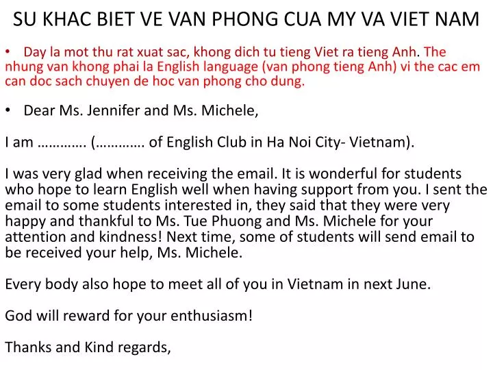 su khac biet ve van phong cua my va viet nam