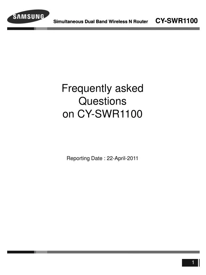 frequently asked questions on cy swr1100