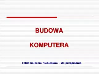 budowa komputera
