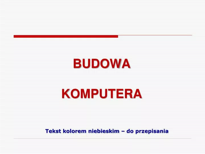 budowa komputera