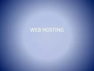 web hosting