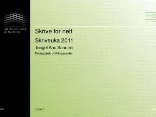 skrive for nett