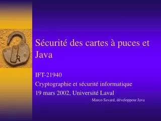 s curit des cartes puces et java