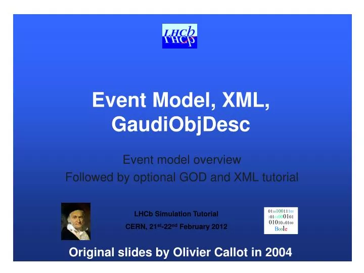 event model xml gaudiobjdesc