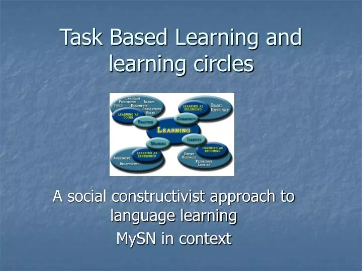 task based learning and learning circles