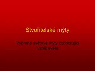 stvo itelsk m ty