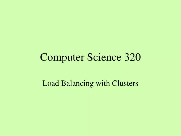 computer science 320