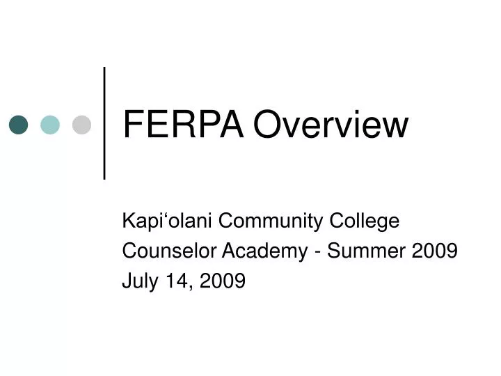 ferpa overview