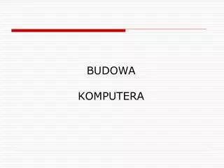budowa komputera