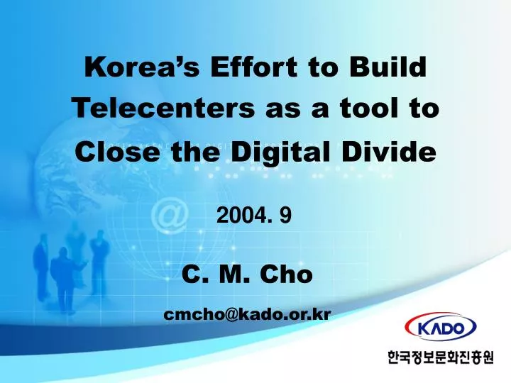 korea s effort to build telecenters as a tool to close the digital divide