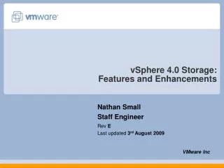 vSphere 4.0 Storage: Features and Enhancements