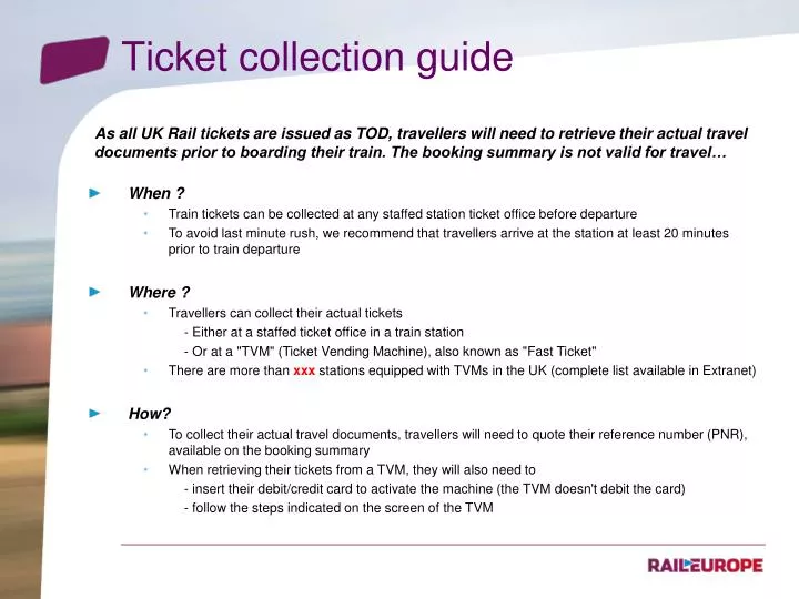 ticket collection guide