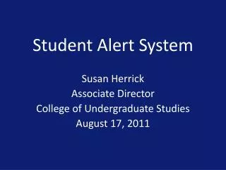 Student Alert System