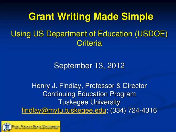 grant writing made simple