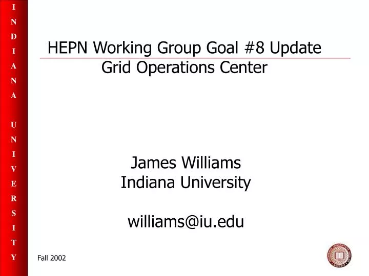 hepn working group goal 8 update grid operations center