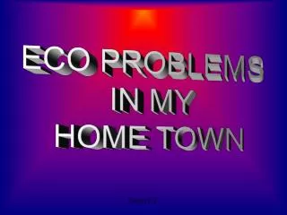 ECO PROBLEMS IN MY HOME TOWN