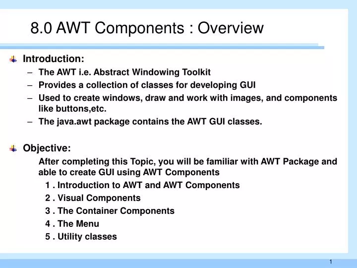 8 0 awt components overview