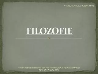filozofie