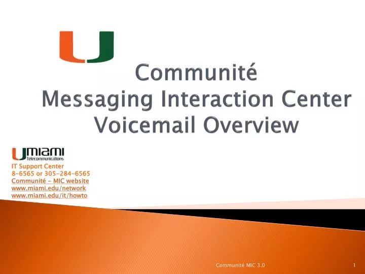 communit messaging interaction center voicemail overview
