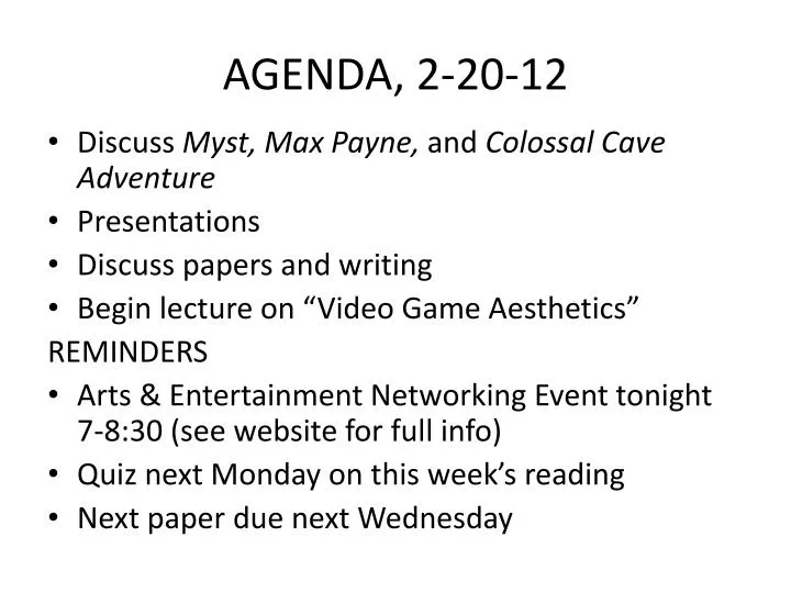 agenda 2 20 12