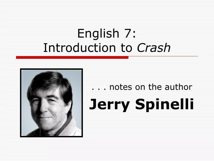 english 7 introduction to crash