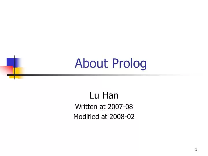 about prolog