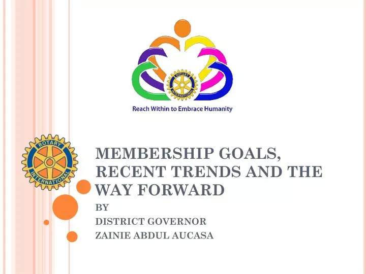 membership goals recent trends and the way forward