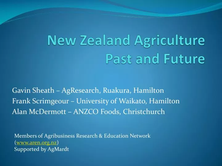 new zealand agriculture past and future