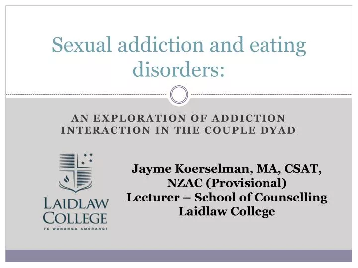 sexual addiction and eating disorders