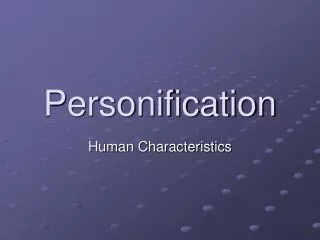 Personification