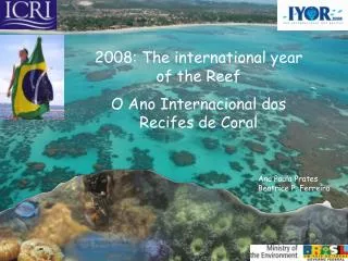 2008: The international year of the Reef O Ano Internacional dos Recifes de Coral