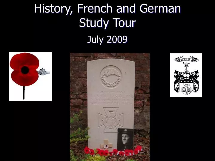 history french and german study tour
