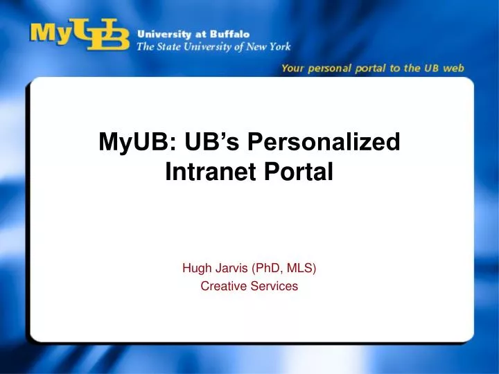 myub ub s personalized intranet portal