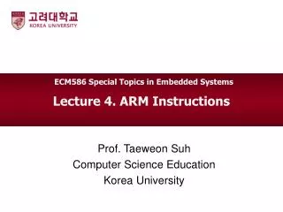Lecture 4. ARM Instructions