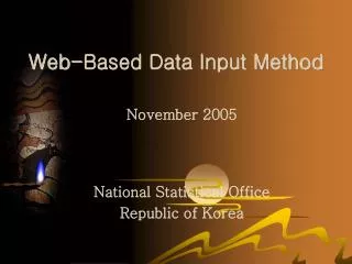 Web-Based Data Input Method