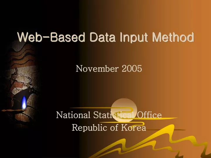 web based data input method