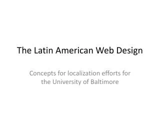 The Latin American Web Design