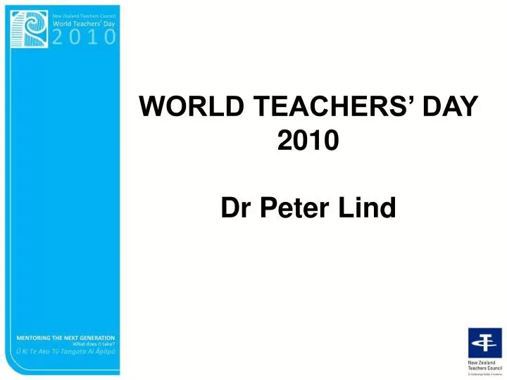 world teachers day 2010 dr peter lind