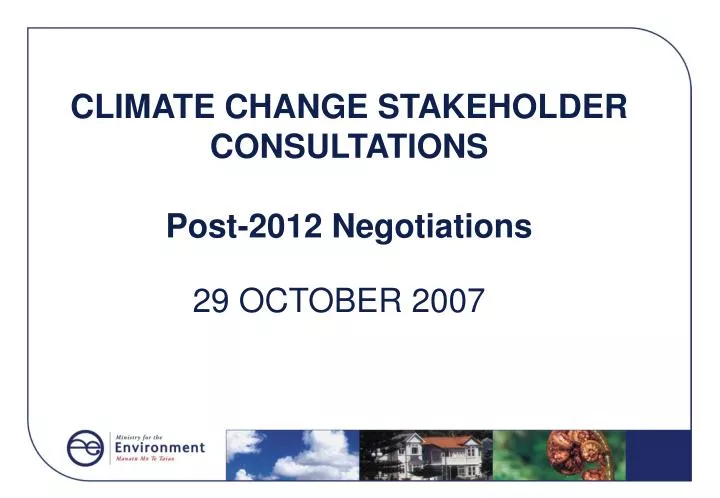 climate change stakeholder consultations post 2012 negotiations