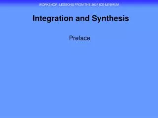 Integration and Synthesis