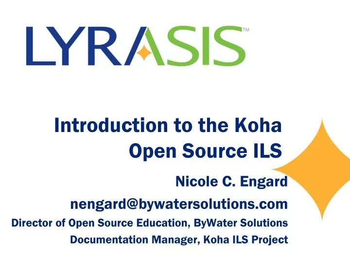 introduction to the koha open source ils