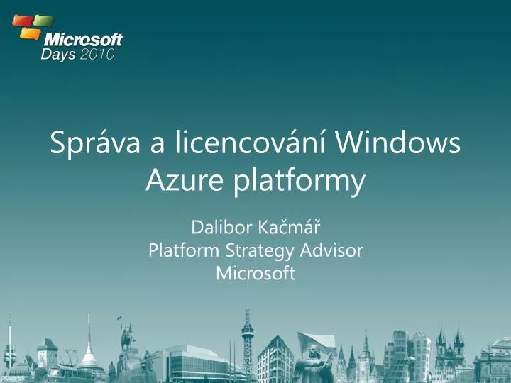 spr va a licencov n windows azure platformy