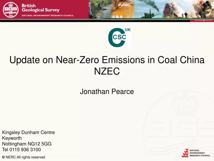 update on near zero emissions in coal china nzec