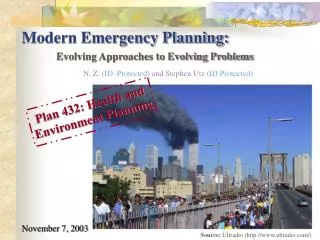 modern emergency planning