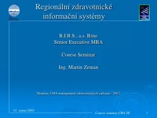 region ln zdravotnick informa n syst my