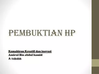 pembuktian hp