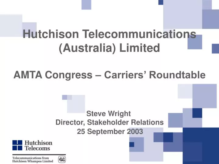 hutchison telecommunications australia limited amta congress carriers roundtable