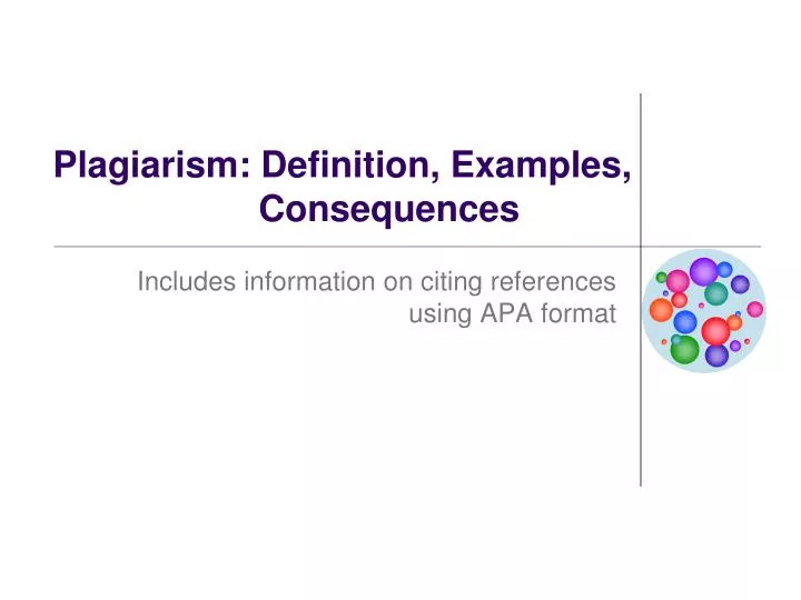 plagiarism definition examples consequences